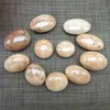 Dekorativa föremål Figurer Peach Moonstone Palm Stones Piedras Natures Y Minerales and Crystals Natural Gemstone Healing Reiki Modern