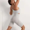 Chrisure Trainingspak Dames Push Up Fitness Hoge Taille Gym Sports 2 Stks Sets Running Kleding Sexy BH NAADLUKKELIJKE TRACKOUT Shorts Set 210709