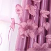 1 Stück Luxuriöser Vorhang Floral Gehobene Jacquard Garn Vorhänge für Wohnzimmer Schlafzimmer Dekor Tüll Voile Tür Fenster Vorhänge 210712