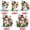 Nya Jul Personliga Ornament Överlevande Karantän Familj 2 3 4 5 6 Mask Snowman Hand Sanitized Xmas Dekorera Creative Pendant Leksaker