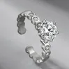Moissanite giapponese e coreano 925 placcato argento platino diamante corona anello proposta matrimonio femminile dolce regalo di compleanno gioielli