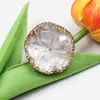GuaiGuai Jewelry Natural White Sea Shell Carved Flower Ring Golden CZ Fashion Women Jewelry Adjustable2282042