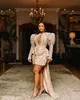 2021 Plus Size Arabisch ASO EBI Champagne Luxe Sexy Prom Dresses Kant Parels Beaded Avond Formele Partij Tweede Receptie Jurken Jurk ZJ335