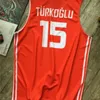 Nikivip Vintage Hedo Turkoglu #15 Turkey Team Basketball Buckeys Print Print Custom أي اسم رقم 4XL 5XL 6XL Jersey