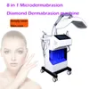 تسليم سريع الماس microdermabrasion الوجه الجلد تجديد الجلدي فراغ آلة الوجه pdt led 7 اللون ce