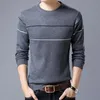 Cashmere Wool Sweater Men 2022 Autumn Winter Slim Fit Pullovers Argyle Pattern O-Neck Pull Homme Swentsters Sendents Men's