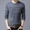 Camisinho de lã Cashmere Homens 2022 Autumn Winter Slim Fit Pullovers Argyle Padrão O-Gobes Pull Homme Christmas Sweaters Men's Men's