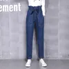 Vintage Loose High Waist Jeans Woman Plus Size Denim Harem Pants Lace Up Spring Boyfriend Girls Butt Lift Ankle 210514