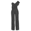 Women's Jumpsuits & Rompers Dream Vine Black Blue Red Striped Jumpsuit For Women Summer One Shoulder Tiered Layer Sleeveless Mid Waist Party