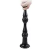 Lungo anale Dildo Colon Plug Big Bead Strapon giocattoli adulti del sesso Donne / Uomini Massaggiatore prostatico Ventosa Vagina Ano Masturbatore Bacchetta Y201118