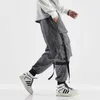 Streetwear Men Heup Cargo Broek Harajuku Joggers Broek Tactische Linten Zakken Hiphop Harembroek Track Broeken Y0927