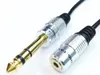 Cables de audio, conector hembra estéreo de 1/8 "3,5 mm a conector macho de 1/4" 6,35 mm Adaptador de auriculares Cable convertidor 30CM / 2PCS