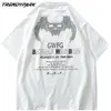 T-shirt herr Ond Bat Tryckt sommar Kortärmad Hip Hop Oversized Cotton Casual Harajuku Streetwear Top Tshirts Kläder 210601