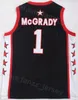 Ретро Баскетбол Трейси McGrady Vintage Jersey 1 MT.zion Christian Wildcats Кэджион Все сшитые Команда Цвет Красный Белый Черный Фиолетовый Синий для Спорт Вентиляторы Мужчины Продажа