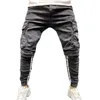 Style Mens Ripped Destroyed Jeans Hole Denim Pants Skinny Leg Slim Fit Trousers Pants S-3XL