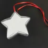 Transparante plastic kerstbal opknoping hanger Oranfe holle ballen en sublimatie lege MDF ornamenten xmas decoratie