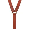 17cm High Quality Real Cowhide Split Leather Strap Women Men Unisex 6 Button Suspenders Cowboy Gril Wear