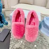 Classic Designer Women mink fur Slippers loafers early spring Furry wool Slipper Household indoor Cotton slides top quality with box