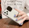 Slide Window Finger Ring Holder Phone Cases for iphone 13 12 11 pro max mini xr xs x 6 7 8 Plus cellphone Case