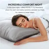 2pcslot Bedsure Satin Pillowcase for Hair and Skin Silk Queen SizeSilver Grey 20x30 inches Slip Cooling Satin Pillow Covers wi1472987