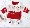 Xmas Tröjor Barn Pullovers Mode Vintertröja Casual Elk Tree Tryckt Pullover Baby Boys Girls Christmas Jumper