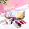 Women Laser Clear Makeup Pouch Waterproof PVC Cosmetic Bag for Female Travel Zipper Make Up Organizer Toiletry Kit