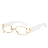 Lunettes de soleil 2021 Net Red Female Tendance Usure Boucles d'oreilles Glêmes carrés Men Femmes Brand Designer4674788