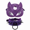 Rosa Mask Choker Svart Spike Necklace för Kvinnor Metall Rivet Studded Collar Girls Party Club Chocker Gothic Cosplay Tillbehör