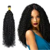Afro Kinky riccio di punta Estensione dei capelli Microlinks 100 Remy Human Virgin Hair Weave Bundle Brasiliana Nero Naturale Ever Beauty 4B7215408