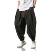 Zomer stijl harembroek mannen chinese stijl casual losse katoenen linnen sweatpants jogger broek Streetwear broek ABZ397 211110
