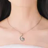 Pendant Necklaces Harong Nightmare Before Christmas Skull For Women Moon Shape Couple Necklace Fashion Love Words Jewelry Gift226a