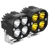 1 pièces 40W 4000LM feux de conduite de moto projecteur carré 12V 24V 3 pouces Led lumière de travail pour 4x4 tracteurs tout-terrain voiture antibrouillard