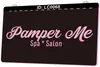 LC0068 Pamper Me Spa Salon Letrero Luminoso Grabado 3D