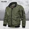 Militärjacke Herren Slim Bomberjacke Aurumn Winter Herren Oberbekleidung Casual Langarm Jacken und Mäntel Herrenbekleidung Plus Size p0804