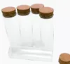 2022 nouveau 30*100mm 50 ml bouteilles en verre flacons bocaux Tube à essai avec bouchon en liège verre vide Transparent bouteilles transparentes 24 pcs/lot