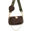 Bolsas crossbody 3 em 1 Bolsas femininas Bolsas de couro Clutch Mochila Carteira Moda Fannypack 44840 com caixa