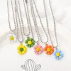 Sunflower Small Daisy Anhänger Halskette Für Frauen Mädchen Party Sommer Strand Modeschmuck Zubehör Geschenk Großhandel