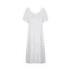 Square Collar Dresses for Women Summer Bow Design Backless Silm Elegant V-neck A-line Vestidos Feminino 210525