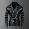 Punk Rock DJ Stage Faux Leather Men Coat High Quality Rivet Motorcyle Jacket Jaqueta Motoqueiro Chaqueta Cuero Men039s Fur 2837703