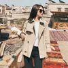 Koreansk stil Loose Short Women Trench Coat Fashin Casual Turn Down Collar Single Breasted Spring Female Windbreaker 210914