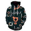 Herren Hoodies Herren Sweatshirts Frühling und Herbst Eleganter geometrischer Graffiti-Druck Reißverschluss Hoodie Streetwear Pullover Sweatshirt