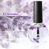 Nail Gel 15ml Natural Essential Conditioner Dried Flowers Protector Moisture Skin Treatment Nails Cuticle Oil Blooming