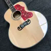 43 inches natural Jumbo 200 acoustic guitar solid spruce top flame maple real abalone inlays electric folk guitare acoustique rosewood fretboard