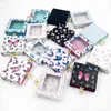 Gift Wrap 1pcs Eyelash Packaging Wholesale Butterfly Print Laser Lase Cases With Tray Square Box Lash Package