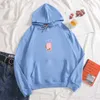 Harajuku kawaii jordgubbar mjölk bomull hoodie tröja toppar kvinnor koreanska stil jordgubbar sweatshirts schoolgirl streetwear y0820