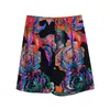 Willshela Women Fashion Floral Printed Mini Skirt High-waist Back Zipper Irregular hem Chic Lady Woman Elegant Short skirts G220309