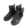 Designer Fashion Boot Chaussures Plate-forme noire Toile Casual Femmes Board Retro Shoe Zero Purse Pocket