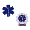 Yaşam Yıldızı Emaye Pin EMT EMTS EMS Pins Sertifikalı Acil Durum Diyabetik Tıbbi Uyarısı Rozeti SOS-Sembol Broş H1018