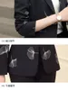 Automne mode femmes imprimer blazer formel mince à manches longues veste bureau dames tempérament manteau de travail 210518