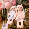 Peluche creativo per bambola di coniglio, orecchie lunghe 45 cm, bambola di coniglio, animali di peluche, regalo per bambini